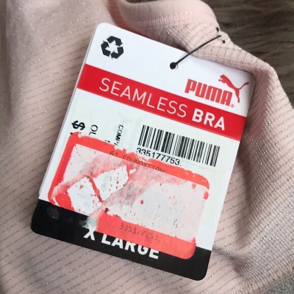 Puma padded Seamless no wire Bra XL Pink - Picture 4 of 8